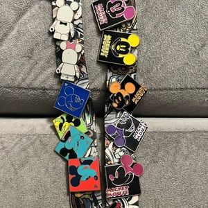 Disney pins and lanyard